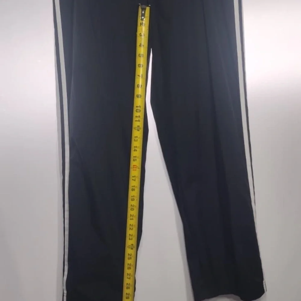 Adidas black Track Pants with White Stripes size L pre owned Exellent condition